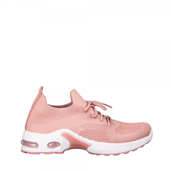 Γυναικεία αθλητικά παπούτσια ροζ από ύφασμα Fepa, 2 - Kalapod.gr